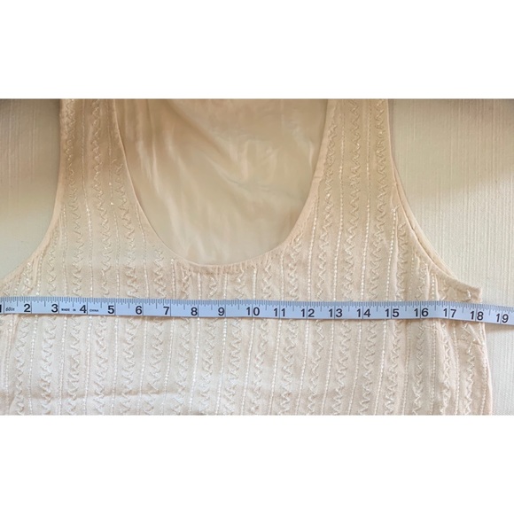 Joie Starleen Scoop Neck Beaded Tank Large cream - Picture 9 of 12